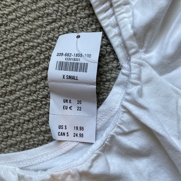 NWT white ruched crop top - Picture 2 of 4